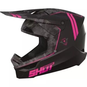 Casque Cross Shot Furious Army Noir Rose - Publicité