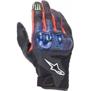 Gants Alpinestars SMX-1 Air V2 FQ20 Monster Noir Bleu Rouge - Publicité