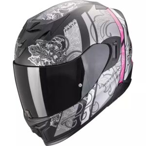 Casque Scorpion Exo-520 Evo Air Fasta Noir Argent Rose - Publicité