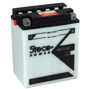 Steco Powersports Batterie moto 120 140 Conventionnelles Ref YB14 A2
