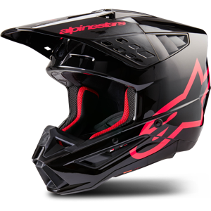 Casque Cross Alpinestars SM5Corp Noir-Rose - - Publicité