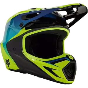 FOX Casque Cross Enfant FOX V3Streak Noir-Jaune -