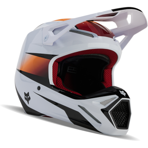 FOX Casque Cross FOX Racing V1 Flora Blanc-Noir -