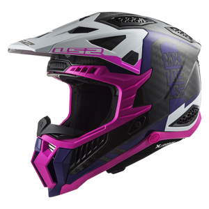 Casque Cross LS2MX703X-Force Victory Rose Fluo Violet - - Publicité