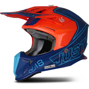 Just1 Casque Cross Just1 J18 Mips Vertigo Bleu-Blanc-Orange -