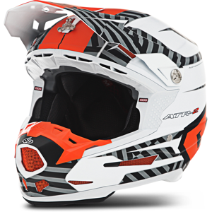 6D Casque Cross 6D ATR-2 Havoc Orange Fluo-Blanc -