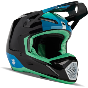 FOX Casque Cross Enfant FOX Racing V1Ballast Noir-Bleu -