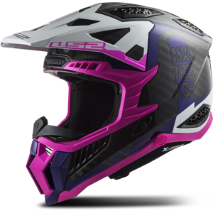 Casque Cross LS2MX703X-Force Victory Rose Fluo-Violet - - Publicité