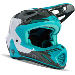 FOX Casque Cross FOX Racing V3Revise Bleu Sarcelle -