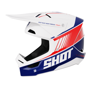 Shot Race Gear Casque Cross Shot Furious Peak Bleu-Rouge -