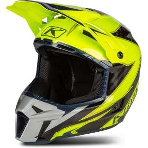 KLIM Casque Cross Klim F3Carbon Lightning Hi-Vis -