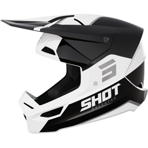 Shot Race Gear Casque Cross Shot Furious Bolt Noir-Blanc -