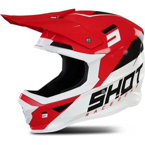 Shot Race Gear Casque Cross Shot Furious Chase Rouge-Blanc -