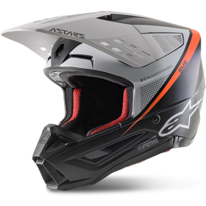 Casque Cross Alpinestars SM5 Rayon Gris-Noir - - Publicité