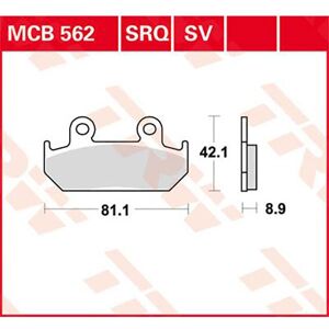 Allround Organic Standard Honda Cb 450 S 88 Front Brake Pads Noir