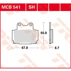 Allround Organic Standard Yamaha Fzr 250 87 Rear Brake Pads Noir