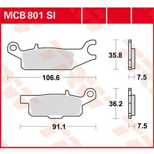 Offroad Yamaha Yfm 250 R Raptor 08 Sintered Front Brake Pads Noir