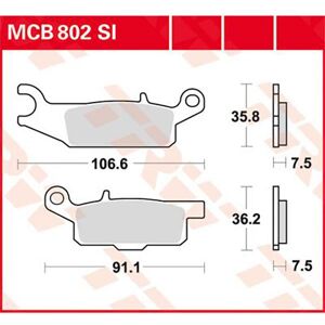 Offroad Yamaha Yfm 250 R Raptor 11 Sintered Front Brake Pads Noir