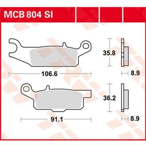 Offroad Yamaha Yfm 550 D 4x4 Grizzly Sintered Rear Brake Pads Noir