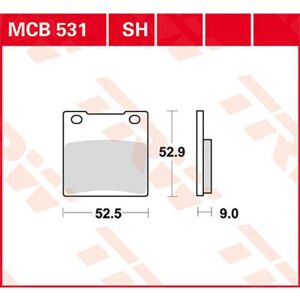 Perfomance Kawasaki Zrx 1100 99 Sintered Rear Brake Pads Noir