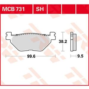 Performance Street & Road Tracks Yamaha Fjr 1300 01 Sintered Rear Brake Pads Noir