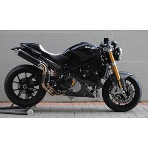 Round Ducati Monster 1000 04-08/800 05-06 Ref: Carbon Homologated Muffler Noir Homologated