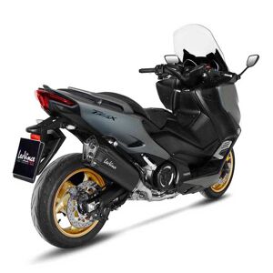 Leovince Lv-12 Black Edition Yamaha T-max 560/tech Max 20-22 Ref:15305bk Homologated Stainless Steel&carbon Full Line System Argente