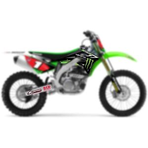 Dcor Visuals Monster Energy Kawasaki Kx 450f 13-14 Radiator/rocker Graphics Kit Multicolore