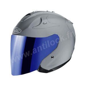 HJC CASQUE FG JET GRIS NARDO AVEC VISIèRE MIROIR BLEU