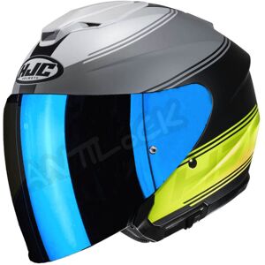 HJC CASQUE FG JET NOIR MAT AVEC VISIÈRE MIROIR IRIDIUM