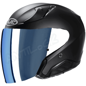 HJC CASQUE JET RPHA 31 AVEC VISIèRE MIROIR BLEU - M - RPHA 31 - NOIR MAT VMB