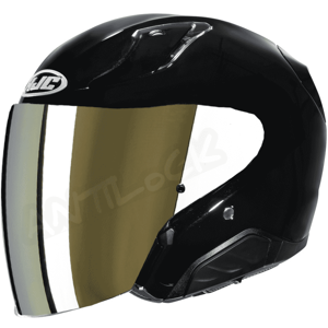 HJC CASQUE JET RPHA 31 AVEC VISIèRE MIROIR OR - M - RPHA 31 - NOIR VMO