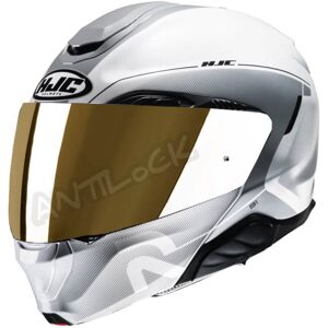 HJC CASQUE MODULABLE RPHA 91 COMBUST AVEC VISIèRE MIROIR OR