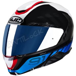 HJC CASQUE MODULABLE RPHA 91 RAFINO AVEC VISIèRE MIROIR BLEU