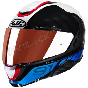 HJC CASQUE MODULABLE RPHA 91 RAFINO AVEC VISIèRE MIROIR ROUGE