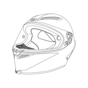 AGV DÉFLECTEUR DE VENTILATION MENTONNIèRE POUR - PISTA GP RR/PISTA GP R/CORSA R