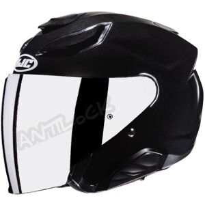 HJC CASQUE JET F31 AVEC VISIèRE MIROIR IRIDIUM - XL - F31 - NOIR VMI