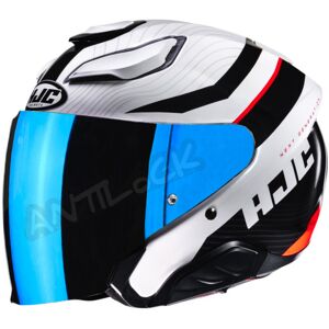 HJC CASQUE JET F31 NABY AVEC VISIèRE MIROIR BLEU - Publicité