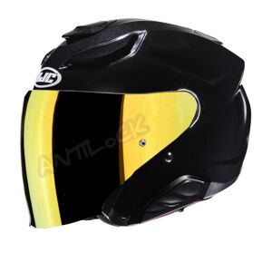 HJC CASQUE JET F31 AVEC VISIèRE MIROIR OR - XS - F31 - NOIR VMO