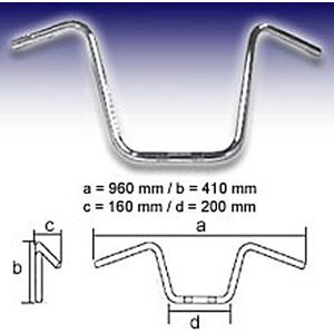 CINTRE FEHLING APE 1 pouce de haut, chrome Argent taille :