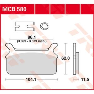 TRW Lucas Brake pad MCB580 taille : - Publicité