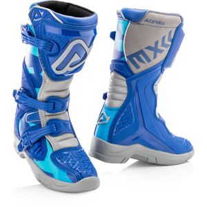 Acerbis X-Team Bottes de motocross pour enfants Gris Bleu taille : 34 - Publicité
