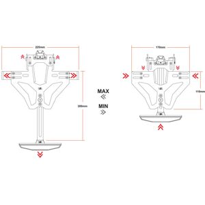 LSL MANTIS-RS PRO pour Honda CBR 600 RR / CBR 1000 RR, y compris l?eclairage de la plaque d?immatriculation Noir taille :