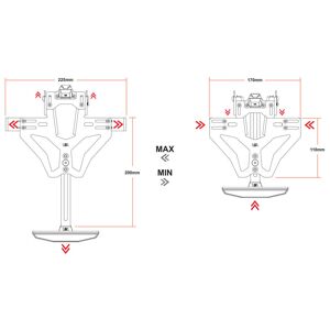 LSL MANTIS-RS PRO pour Yamaha YZF-R6 17-, incl. eclairage de la plaque d?immatriculation Noir taille :