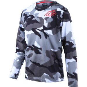 Troy Lee Designs Flowline Spray Camo Maillot vélo jeunesse Blanc Multicolore taille : XL - Publicité