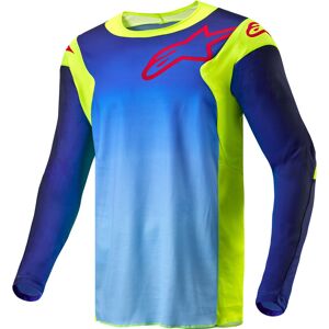 Alpinestars Racer Hoen Maillot de motocross Bleu Jaune taille : M - Publicité