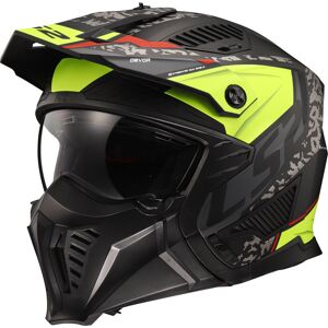 LS2 OF606 Drifter Devor Casque Noir Jaune taille : XS - Publicité