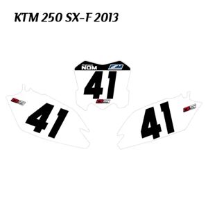 No Name Kit plaques personnalisé KTM SXF 250