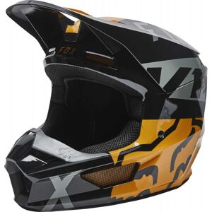 FOX Racing Casque cross Fox V1 SKEW black gold