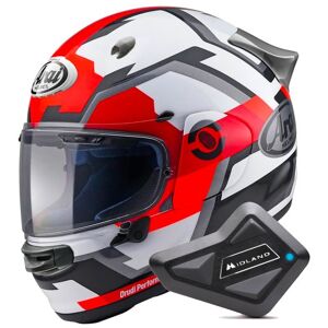 Arai Quantic Face Red + Kit Bluetooth BT Mini